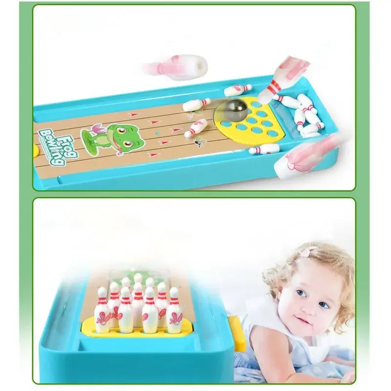 Cartoon Mini Bowling Set Toys Table Game Frog Bowling Toy Party Table Interactive Sport Games Educational Kids Christmas Gifts
Cartoon Mini Bowling Set Toys Table Game Frog Bowling Toy Party Table Interactive Sport Games Educational Kids Christmas Gifts
