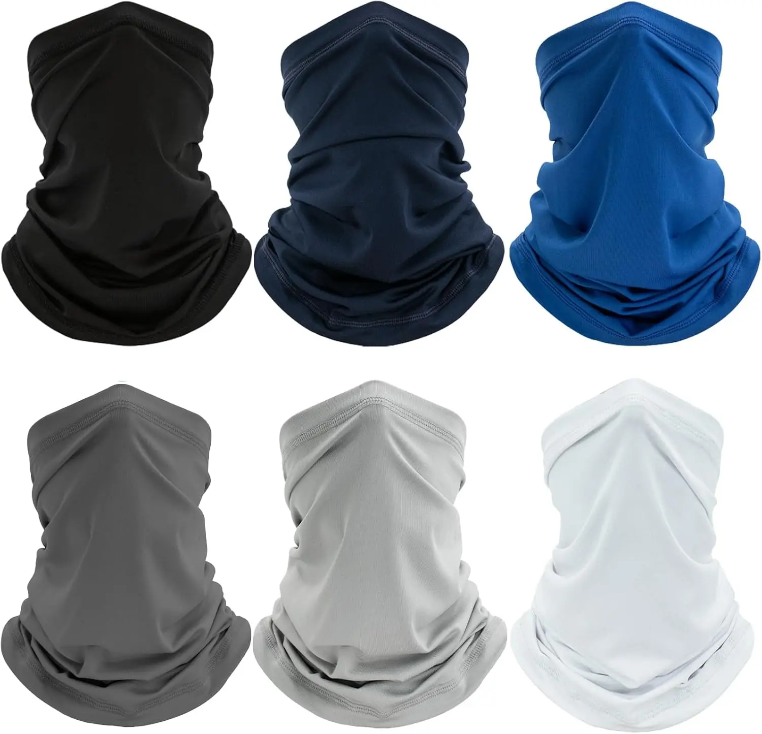 UV Protection Cooling Face Mask, Breathable Neck Gaiter for Hiking, 6 Pack
UV Protection Cooling Face Mask, Breathable Neck Gaiter for Hiking, 6 Pack