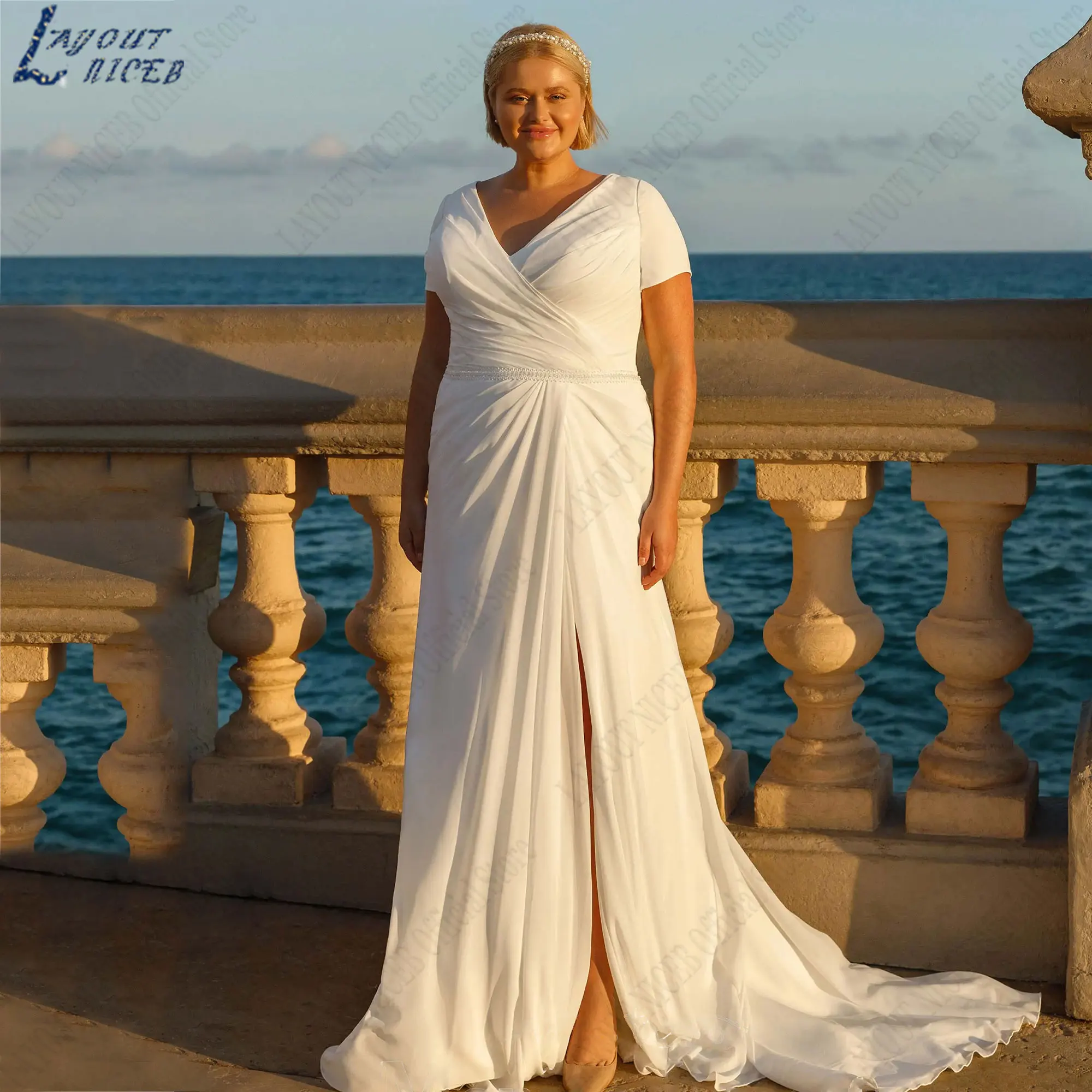 LAYOUT NICEB Large Size V-Neck Wedding Dresses 2024 Boho Chiffon A-Line Bride Gowns Side Slit Backless vestidos de novias Custom
LAYOUT NICEB Large Size V-Neck Wedding Dresses 2024 Boho Chiffon A-Line Bride Gowns Side Slit Backless vestidos de novias Custom