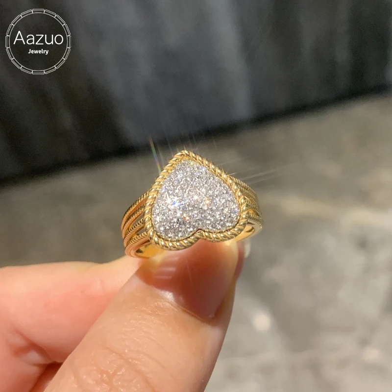 Aazuo Luxury Jewely Vintage Style 18K Solid Gold Real Diamonds 0.50ct Heart Shape Rings For Girls & Women Senior Banquet Party
Aazuo Luxury Jewely Vintage Style 18K Solid Gold Real Diamonds 0.50ct Heart Shape Rings For Girls & Women Senior Banquet Party