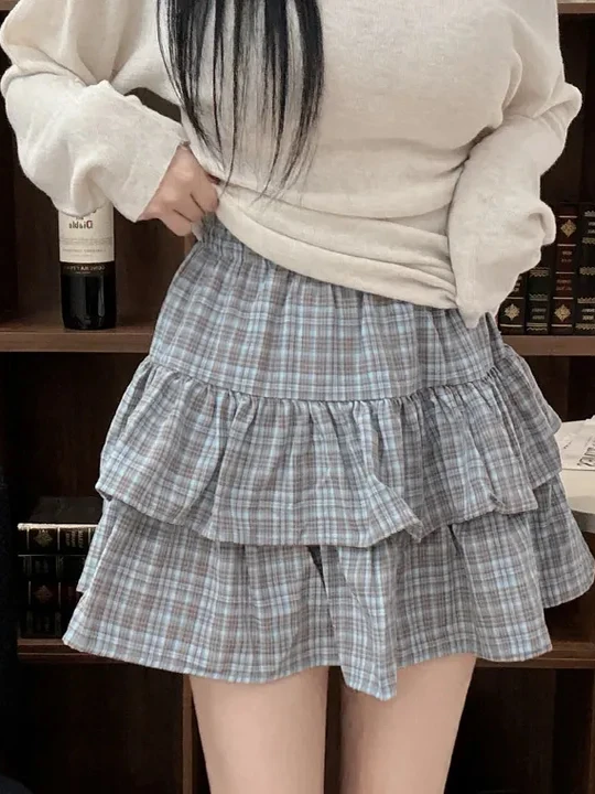 Korean Sle Plaid Elastic Waist f Skirt Women's ort Cake Skirt Autumn Winter New Faion Layered Spicy Girl Skirt
Korean Sle Plaid Elastic Waist f Skirt Women's ort Cake Skirt Autumn Winter New Faion Layered Spicy Girl Skirt