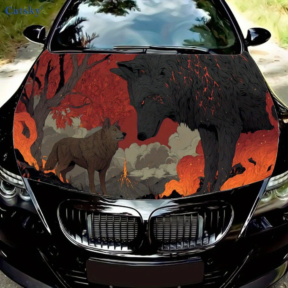 Giant & Small Wolf,Car Hood Decal, Self-Adhesive Waterproof PVC Car hood Sticker,Car Decoration Scratch Resistant Sticker Protec
Giant & Small Wolf,Car Hood Decal, Self-Adhesive Waterproof PVC Car hood Sticker,Car Decoration Scratch Resistant Sticker Protec