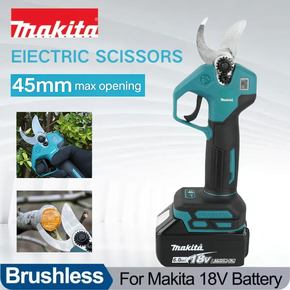Makita 45mm Brushless Electric Pruning Shears 2 Gear Cordless Garden Fruit Tree Bonsai Beautify Tool For Makita 18V Battery Pin
Makita 45mm Brushless Electric Pruning Shears 2 Gear Cordless Garden Fruit Tree Bonsai Beautify Tool For Makita 18V Battery Pin