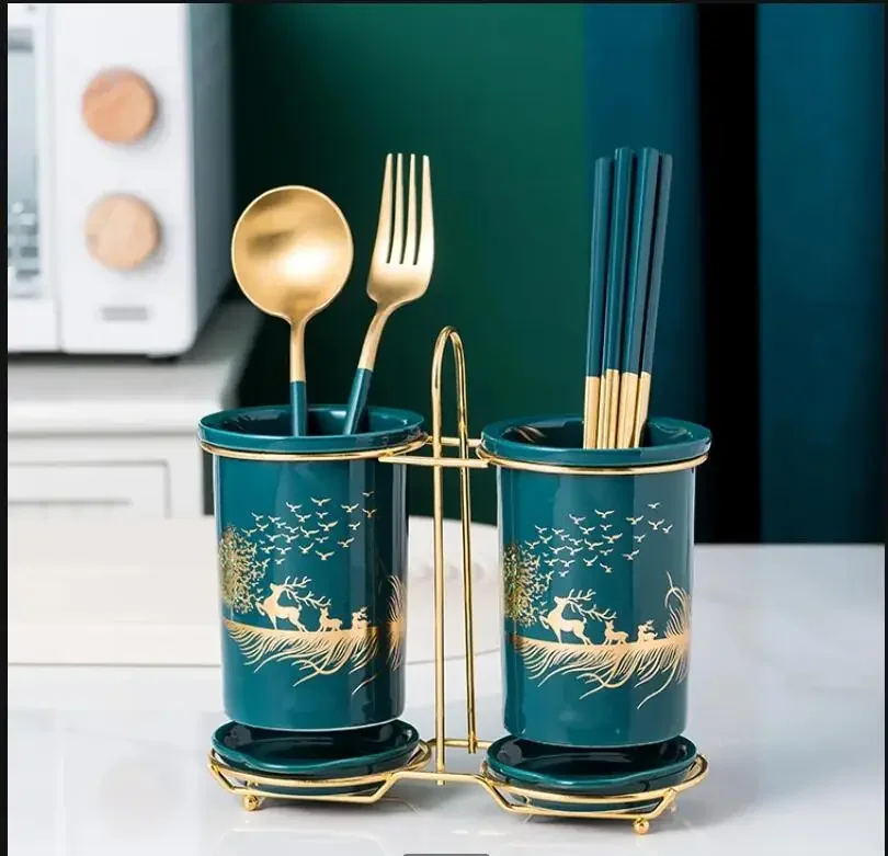 Nordic Luxury Cutlery Storage Chopstick Holder Kitchen Box Ceramic European Household
Nordic Luxury Cutlery Storage Chopstick Holder Kitchen Box Ceramic European Household