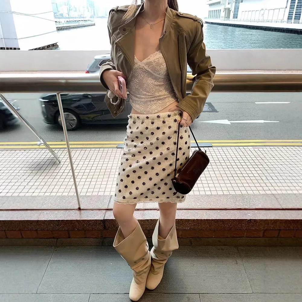 Блестящая юбка-карандаш с пайетками и кружевом, с завышенной талией, изысканный дизайн, для повседневной носки, для девочек
Блестящая юбка-карандаш с пайетками и кружевом, с завышенной талией, изысканный дизайн, для повседневной носки, для девочек