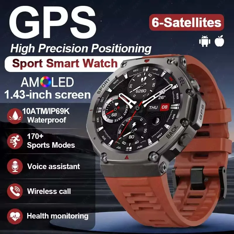 Новинка 2023 года для HUAWEI GPS, умные часы для мужчин, 1,43 дюйма, AMOLED-компас, барометрический альтиметр, Bluetooth-вызов, IP69K, 10 АТМ, водонепроницаемый браслет
Новинка 2023 года для HUAWEI GPS, умные часы для мужчин, 1,43 дюйма, AMOLED-компас, барометрический альтиметр, Bluetooth-вызов, IP69K, 10 АТМ, водонепроницаемый браслет