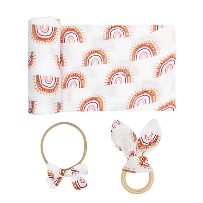 J15U 3 Pcs Newborn Swaddle Wrap+Headband+Teether Set Baby Receiving Blanket Hair Band Wooden Ring Soother for
J15U 3 Pcs Newborn Swaddle Wrap+Headband+Teether Set Baby Receiving Blanket Hair Band Wooden Ring Soother for