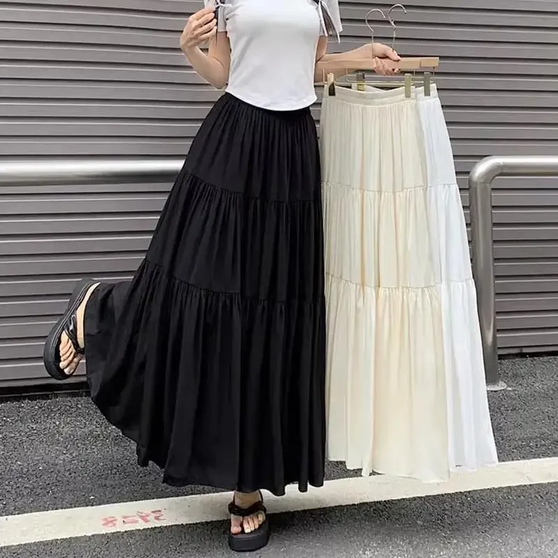 Korean Style Design Splicing Fashion Casual Long Skirt Maxi Pleated Skirt for Women With Pocket A-line Styling Elastic Waist
Korean Style Design Splicing Fashion Casual Long Skirt Maxi Pleated Skirt for Women With Pocket A-line Styling Elastic Waist