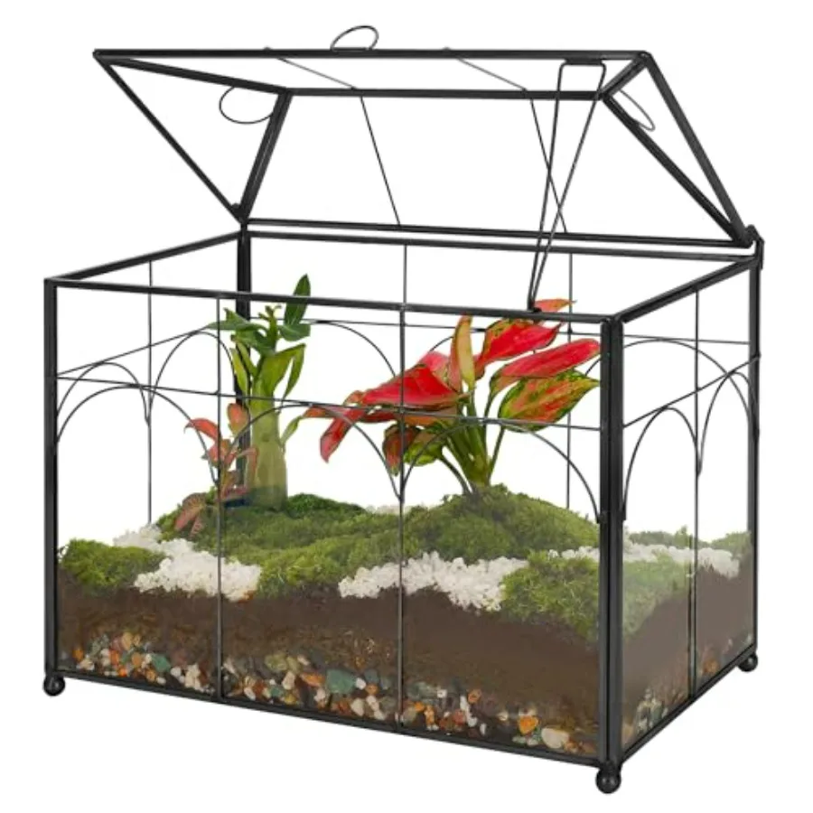 Handmade Glass Planter Terrarium with Lid, Indoor Tabletop Centerpiece Display Box Modern Decor DIY Gift Plant Terrarium Contai
Handmade Glass Planter Terrarium with Lid, Indoor Tabletop Centerpiece Display Box Modern Decor DIY Gift Plant Terrarium Contai