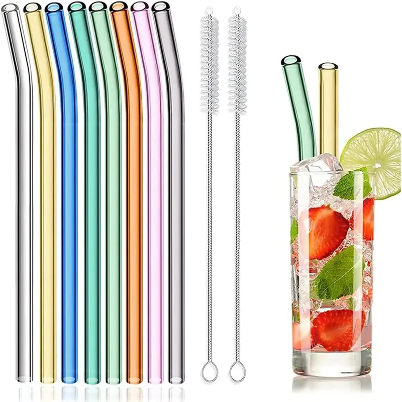 Reusable Glass Straws Eco-friendly Drinking Straws for Smoothie Milkshakes Tea Juice Cocktail Straw with Brush Multi-Color Mixed
Reusable Glass Straws Eco-friendly Drinking Straws for Smoothie Milkshakes Tea Juice Cocktail Straw with Brush Multi-Color Mixed
