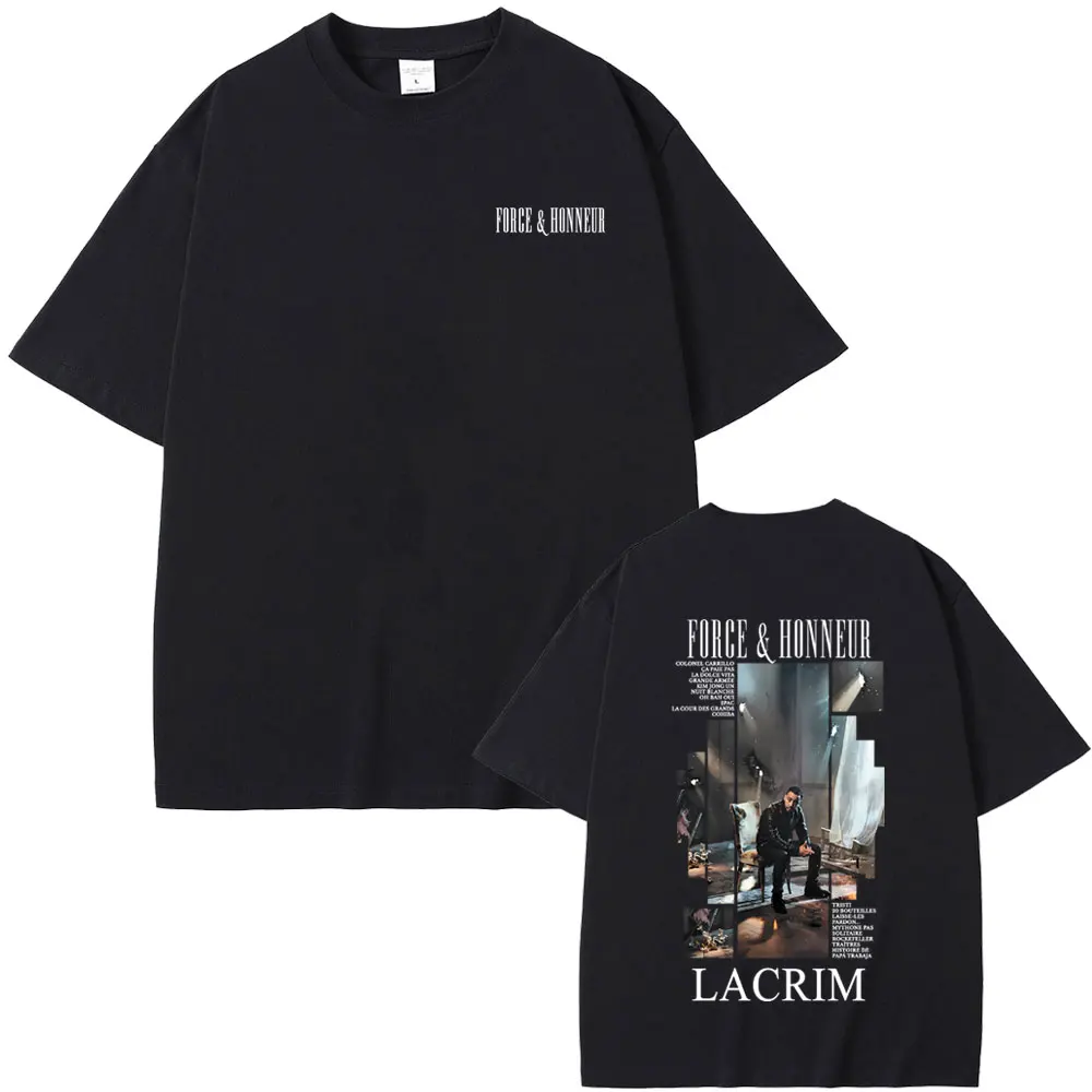 French Rapper Lacrim Force & Honneur Album Graphic T-shirt Men Women Hip Hop Oversized Streetwear Men's Fashion Casual T Shirts
French Rapper Lacrim Force & Honneur Album Graphic T-shirt Men Women Hip Hop Oversized Streetwear Men's Fashion Casual T Shirts