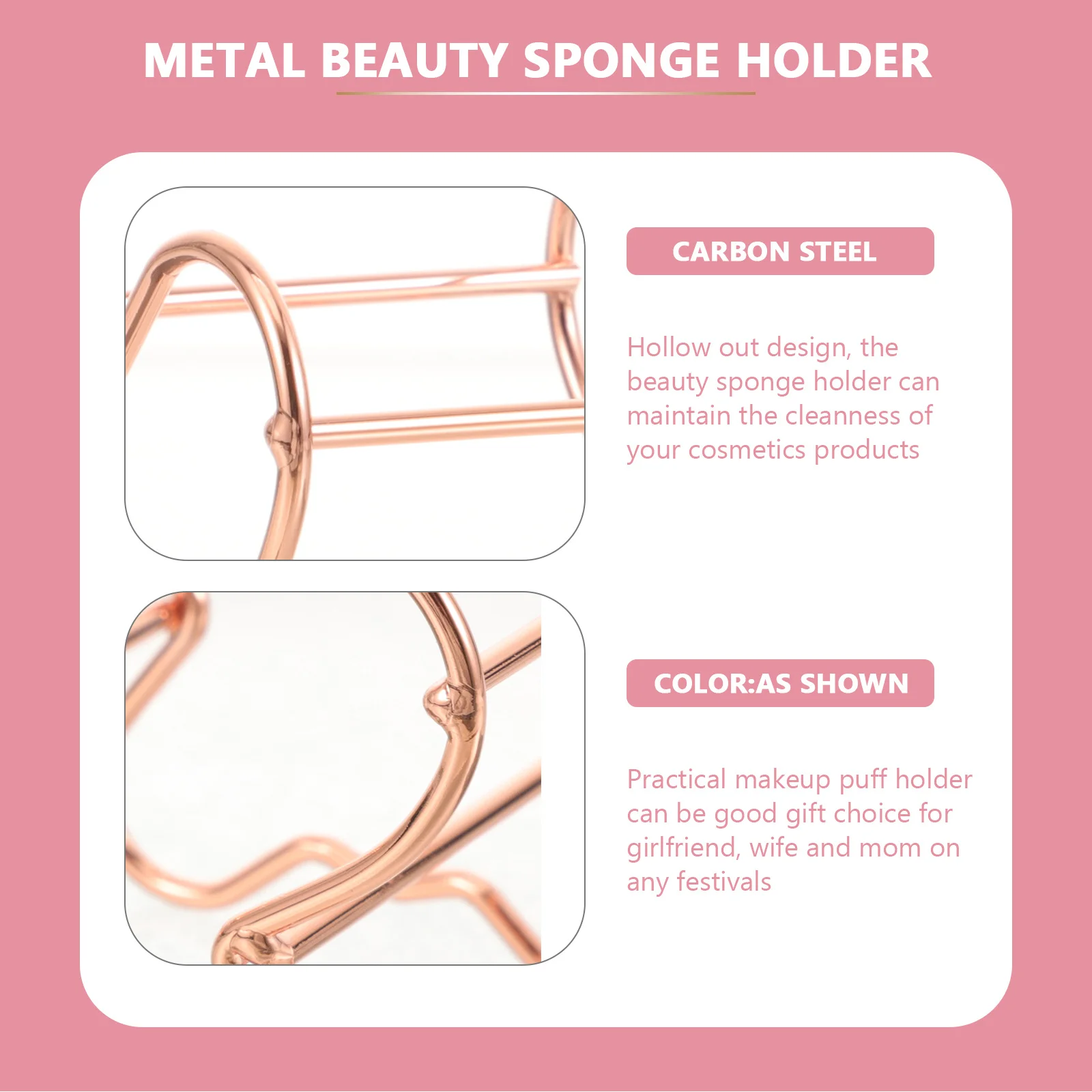 4Pcs Beauty Sponge Holders Metal Makeup Sponge Rack Durable Powder Puff Drying Stand Organizer Storage Case Makeup Egg Holder
4Pcs Beauty Sponge Holders Metal Makeup Sponge Rack Durable Powder Puff Drying Stand Organizer Storage Case Makeup Egg Holder