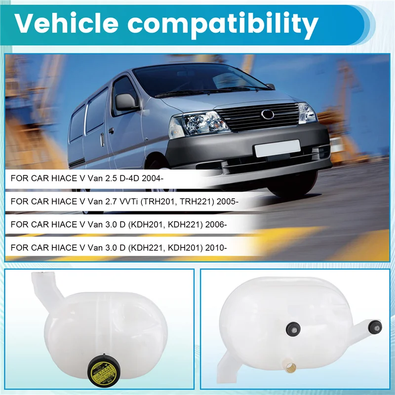 16470-75121,16480-75070 Car Coolant Reservoir Tank Radiator Tank Water Bottle For Toyota Hiace 2005-2010
16470-75121,16480-75070 Car Coolant Reservoir Tank Radiator Tank Water Bottle For Toyota Hiace 2005-2010