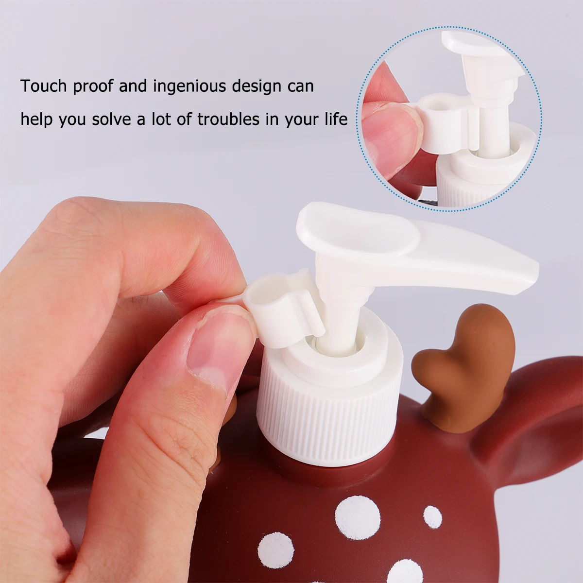Creative Lotion Dispensers Kids Shampoo Bottle Press Pump Sub Bottle for Lotion Deer Cute Body Wash Brown Baby Storage Portable
Creative Lotion Dispensers Kids Shampoo Bottle Press Pump Sub Bottle for Lotion Deer Cute Body Wash Brown Baby Storage Portable