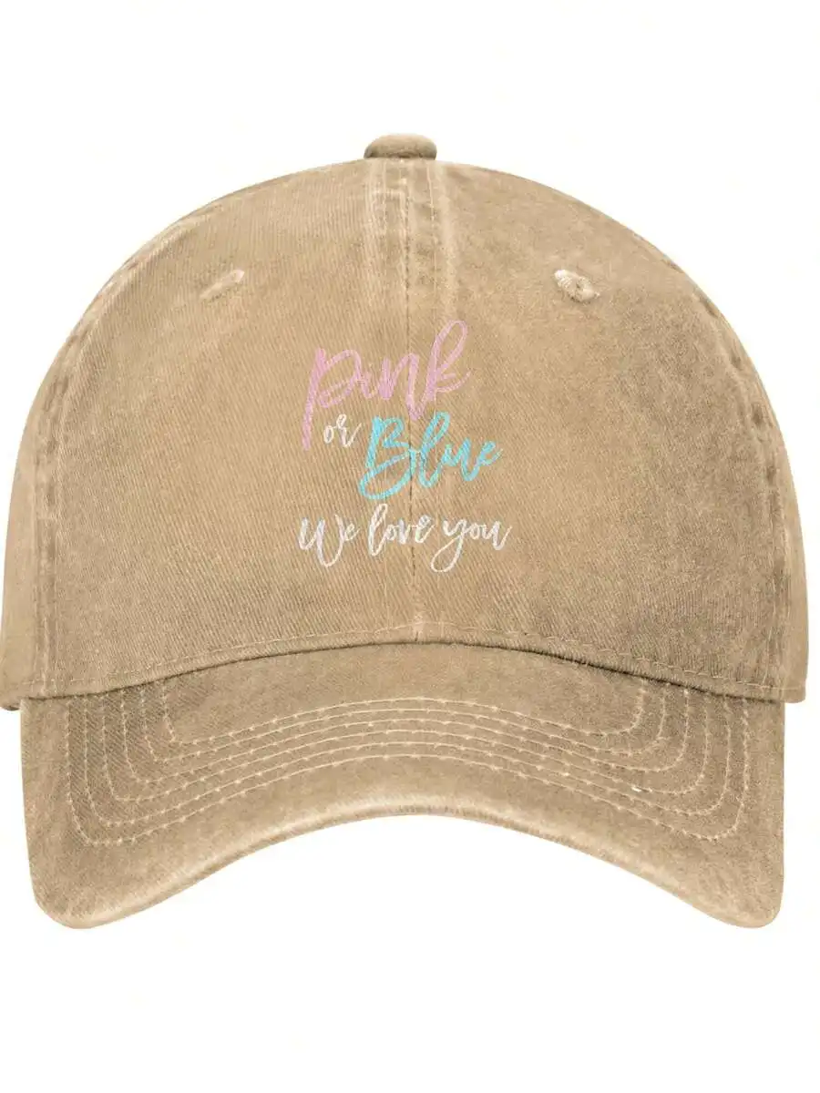 Pink Or Blue We Love You Adjustable Vintage Washed Denim Baseball Cap For Adults
Pink Or Blue We Love You Adjustable Vintage Washed Denim Baseball Cap For Adults