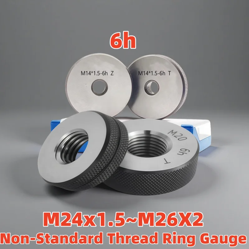 1SET(1*GO+1*NOGO) Non-Standard Thread ring gauge 6h M24 M25 M26 plug gauge, thread gauge, External thread stop gauge
1SET(1*GO+1*NOGO) Non-Standard Thread ring gauge 6h M24 M25 M26 plug gauge, thread gauge, External thread stop gauge