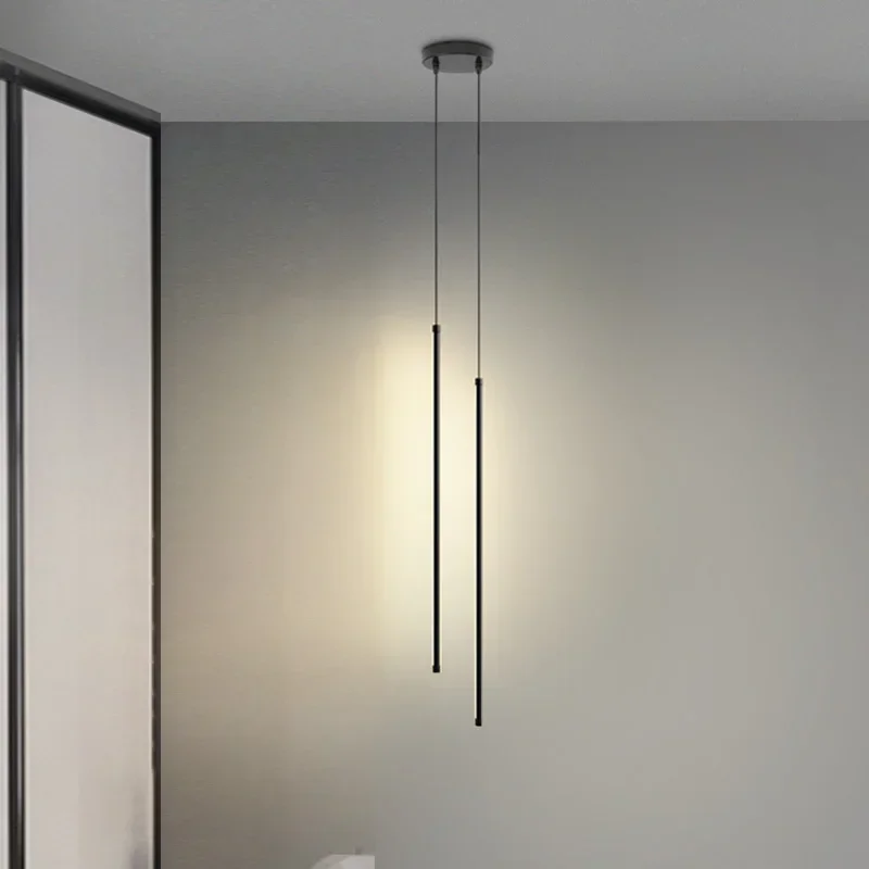 Modern straight LED Chandelier hanging light fixtures for dining room Black island Pendant Lights bedroom Background Lamp
Modern straight LED Chandelier hanging light fixtures for dining room Black island Pendant Lights bedroom Background Lamp