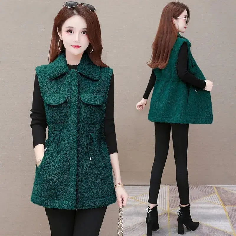 New Autumn Winter Mid length Imitation Fur Fleec Velvet Vest Jackets 2024 Women's Korean Casual Sleeveless Warm Female Waistcoat
New Autumn Winter Mid length Imitation Fur Fleec Velvet Vest Jackets 2024 Women's Korean Casual Sleeveless Warm Female Waistcoat