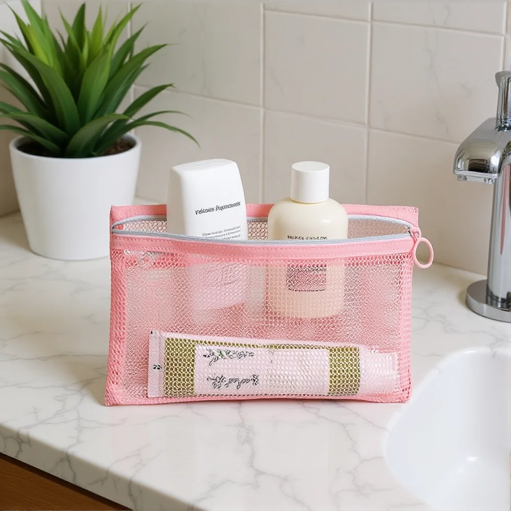 Multi-functional Mesh Makeup Bag Small Handheld Cosmetic Bag Swimming Storage Bag Portable Travel Toiletry Bag Women Makeup Bag
Multi-functional Mesh Makeup Bag Small Handheld Cosmetic Bag Swimming Storage Bag Portable Travel Toiletry Bag Women Makeup Bag