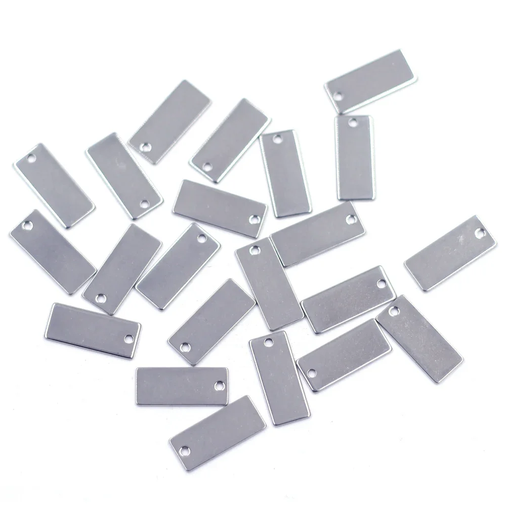 100Pcs Stainless Steel Stamping Tags Rectangle Blank Silver Tone For Charm Necklaces Jewelry DIY Finding Charms 21x9mm
100Pcs Stainless Steel Stamping Tags Rectangle Blank Silver Tone For Charm Necklaces Jewelry DIY Finding Charms 21x9mm