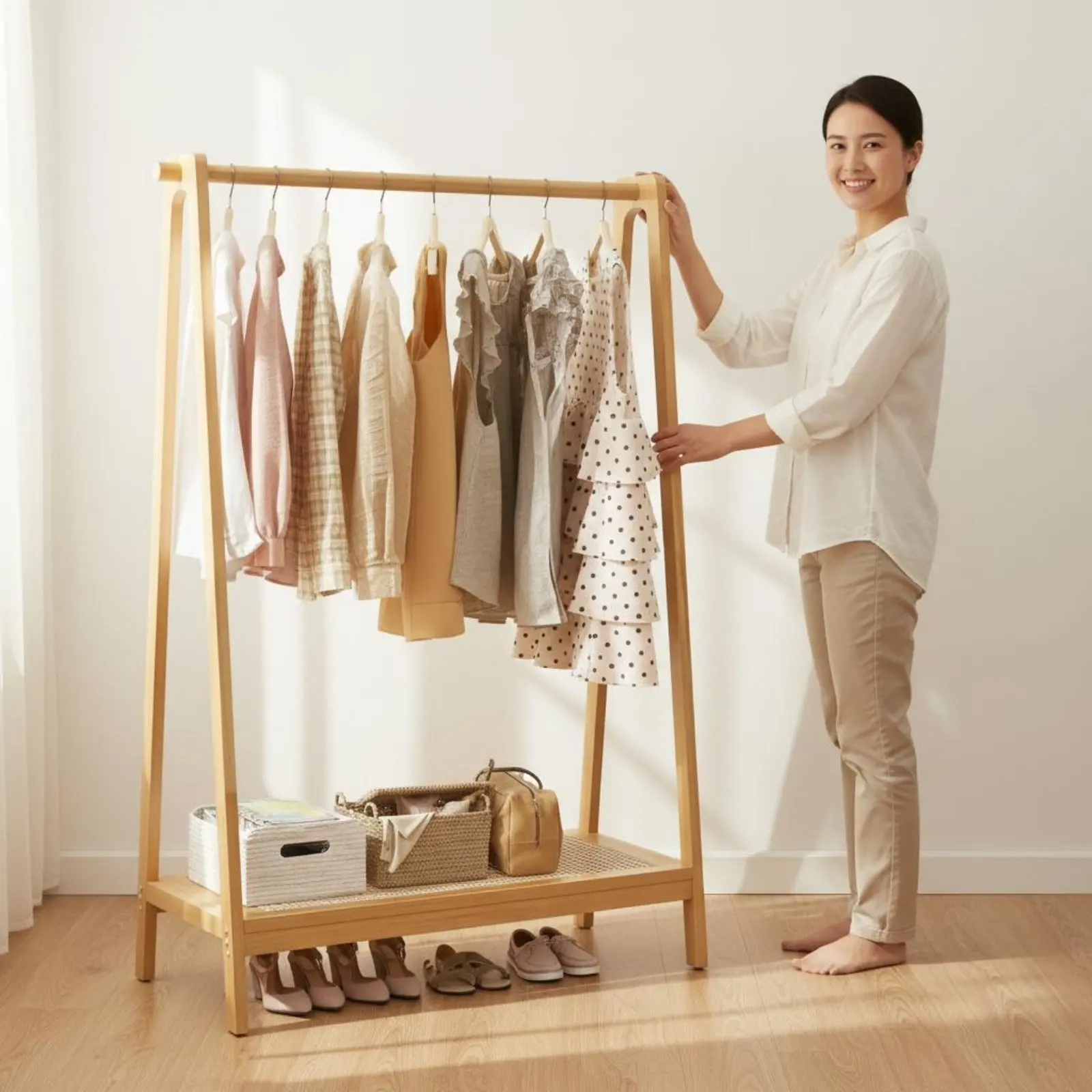 Bedside Clothes Rack Space-Saving Freestanding Clothes Rack Freestanding Hanger Shelf Easy Assembly Storage Furniture Heavy Duty
Bedside Clothes Rack Space-Saving Freestanding Clothes Rack Freestanding Hanger Shelf Easy Assembly Storage Furniture Heavy Duty