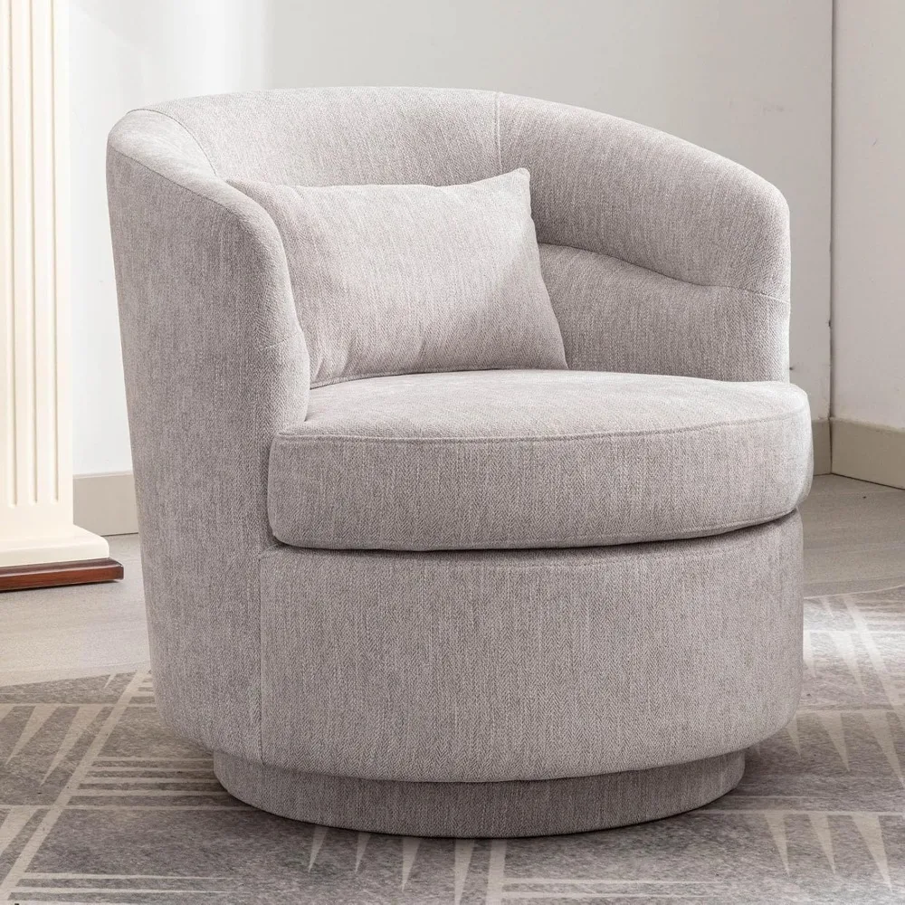 Swivel Accent Chair, 360 Degree Round Swivel Barrel Chair with Pillow, Upholstered Comfy Barrel Armchair Single Club Sofa Chair
Swivel Accent Chair, 360 Degree Round Swivel Barrel Chair with Pillow, Upholstered Comfy Barrel Armchair Single Club Sofa Chair