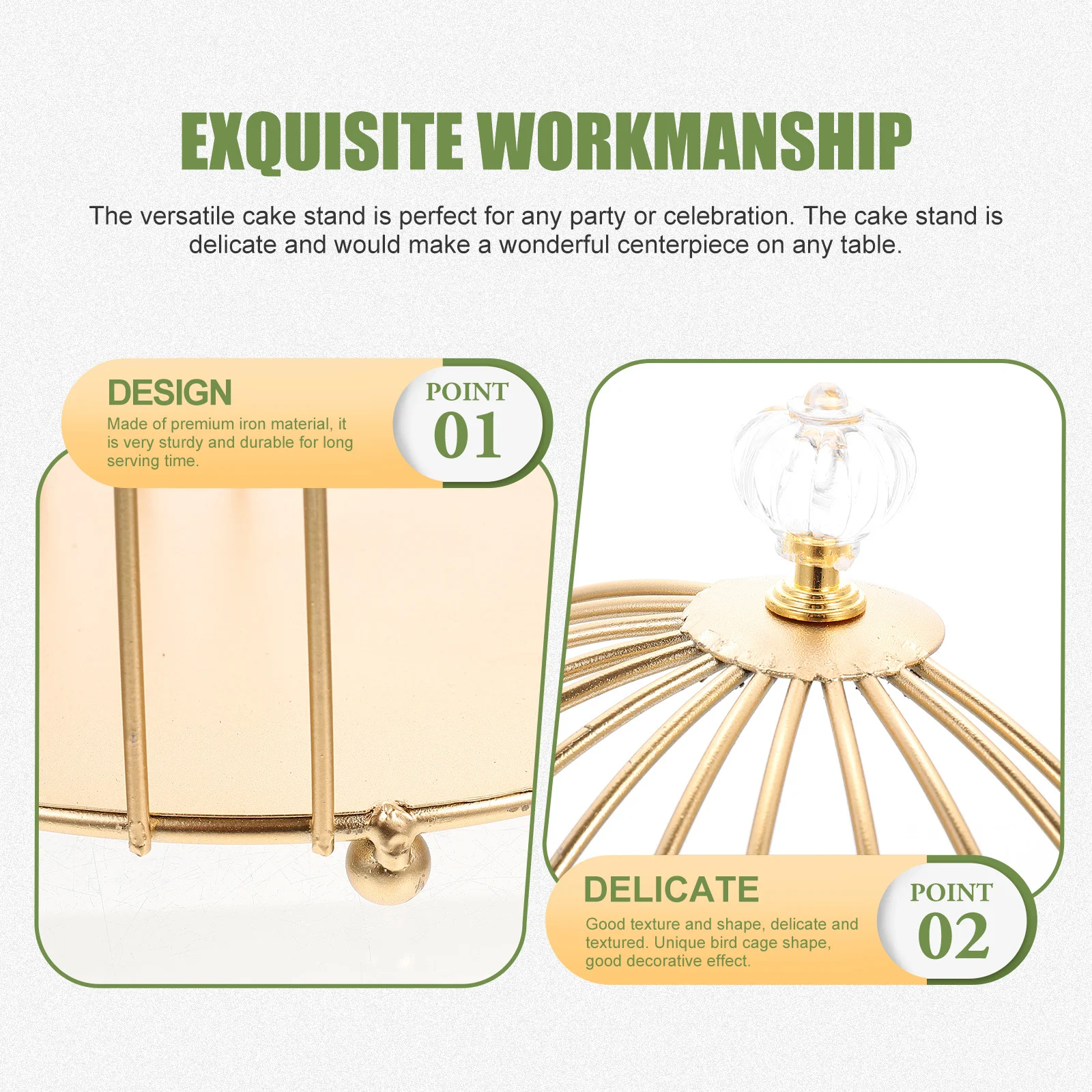 Double Tier Cake Stand Bird Cage Design Multi-Function Holder Decorative Dessert Display For Wedding Party
Double Tier Cake Stand Bird Cage Design Multi-Function Holder Decorative Dessert Display For Wedding Party