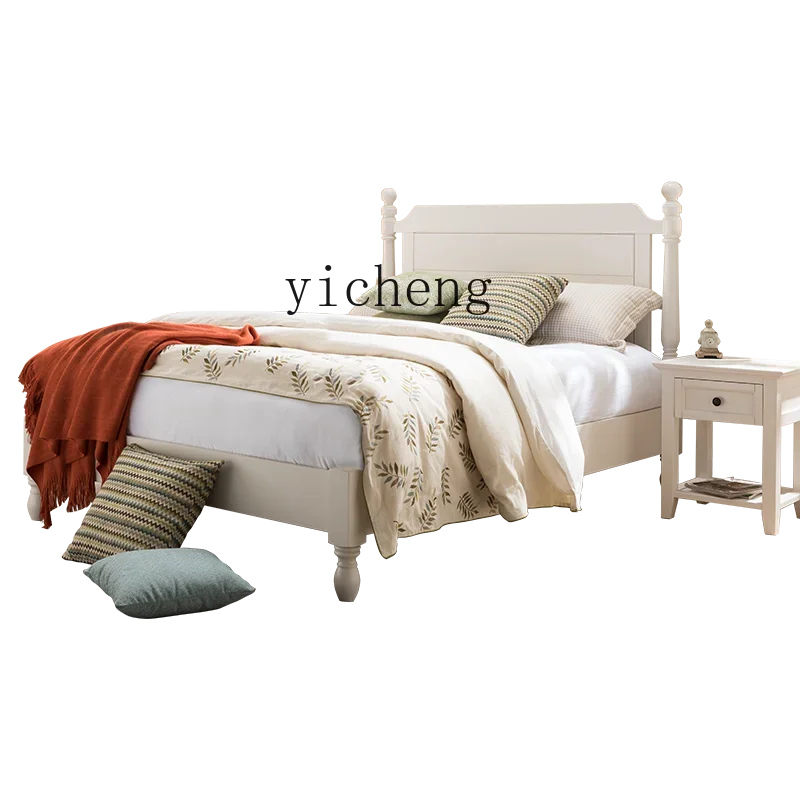 ZK White Log Master Bedroom Bed Pure Solid Wood Double Bed Children's Bed
ZK White Log Master Bedroom Bed Pure Solid Wood Double Bed Children's Bed