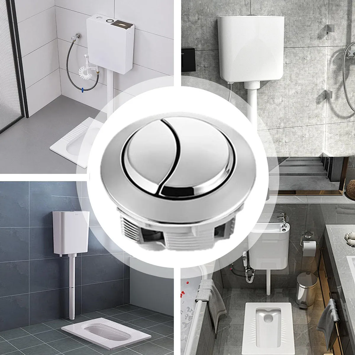 Dual Flush Toilet Cistern Button Steel Spring Press Toilet Flusher Top Button Button Pusher Toilet Plunger Replacement Kit
Dual Flush Toilet Cistern Button Steel Spring Press Toilet Flusher Top Button Button Pusher Toilet Plunger Replacement Kit