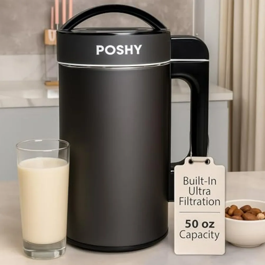 Nut Milk Maker 50 oz 1.5 L for Almond Oat Soy Ultra Filtration No Mesh Bags Self-Clean Quiet Motor Texture Control Stainless St
Nut Milk Maker 50 oz 1.5 L for Almond Oat Soy Ultra Filtration No Mesh Bags Self-Clean Quiet Motor Texture Control Stainless St