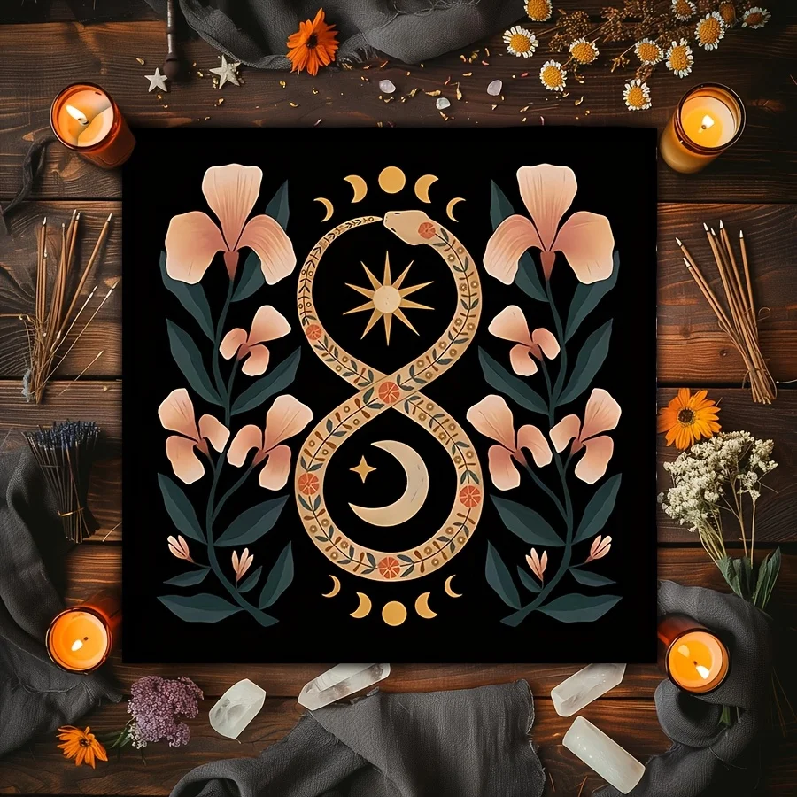 VIKAMA Enchanting Magic Snake Altar Cloth Tarot Reading, Board Game Spiritual Decoration Party Supplies Decoration
VIKAMA Enchanting Magic Snake Altar Cloth Tarot Reading, Board Game Spiritual Decoration Party Supplies Decoration