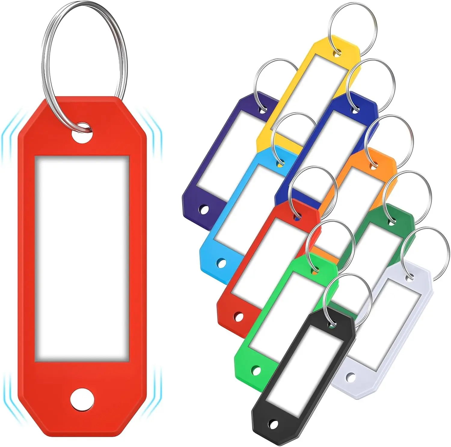 10-Pack Color-Coded Hexagon Key Tags with Label Windows for Key Organization, Home or Office
10-Pack Color-Coded Hexagon Key Tags with Label Windows for Key Organization, Home or Office