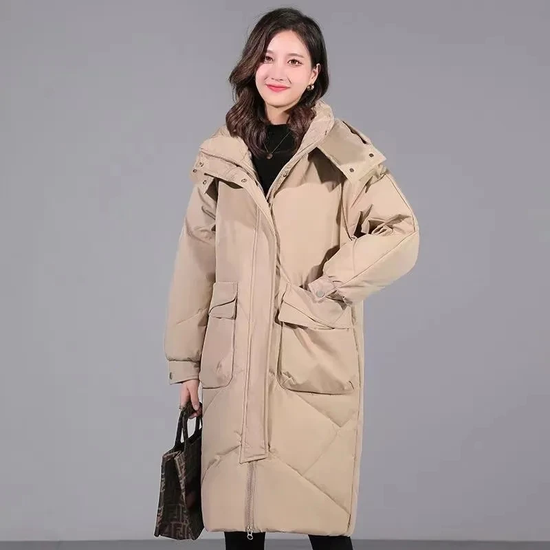 2023 New Down Jacket Womens Korean Loose All-match White Duck Down Coat Female Casual Long Knee Over Hooded Parkas
2023 New Down Jacket Womens Korean Loose All-match White Duck Down Coat Female Casual Long Knee Over Hooded Parkas