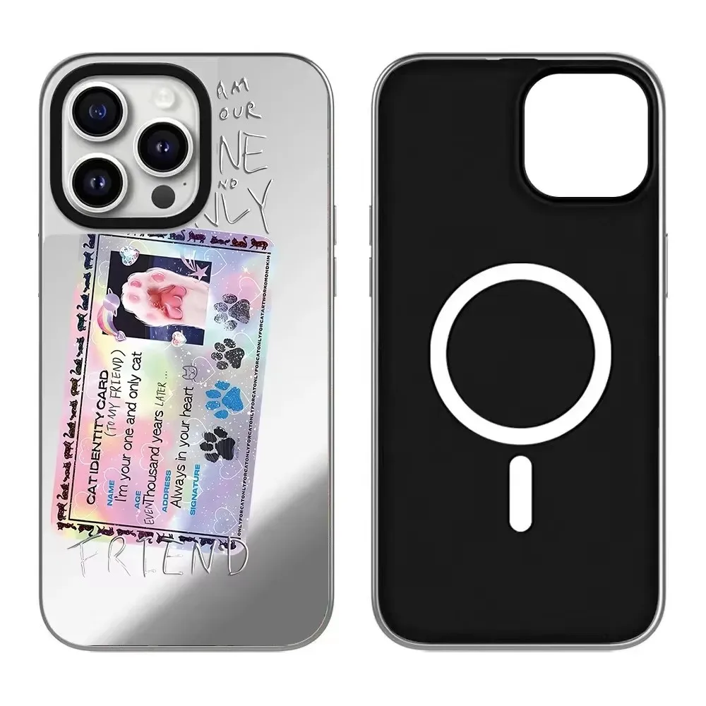 Pink Heart Black Silver Border iPhone 12 13 14 15 16 Pro Max Mirror Surface MagSafe Case Cover Shell
Pink Heart Black Silver Border iPhone 12 13 14 15 16 Pro Max Mirror Surface MagSafe Case Cover Shell