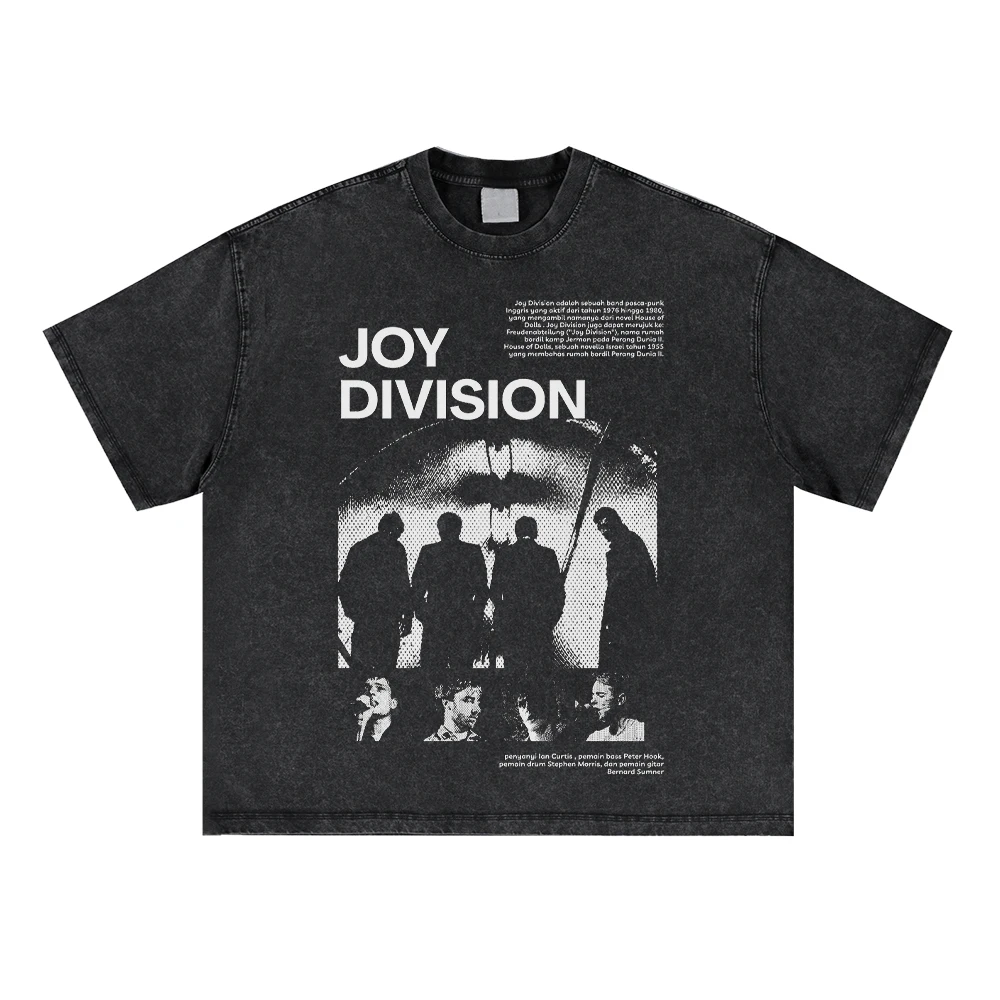 Vintage Joy Division Washed Black T Shirt Men High Quality Cotton T-shirts Fashion Women Short Sleeve Tops Style Metal Tee Shirt
Vintage Joy Division Washed Black T Shirt Men High Quality Cotton T-shirts Fashion Women Short Sleeve Tops Style Metal Tee Shirt