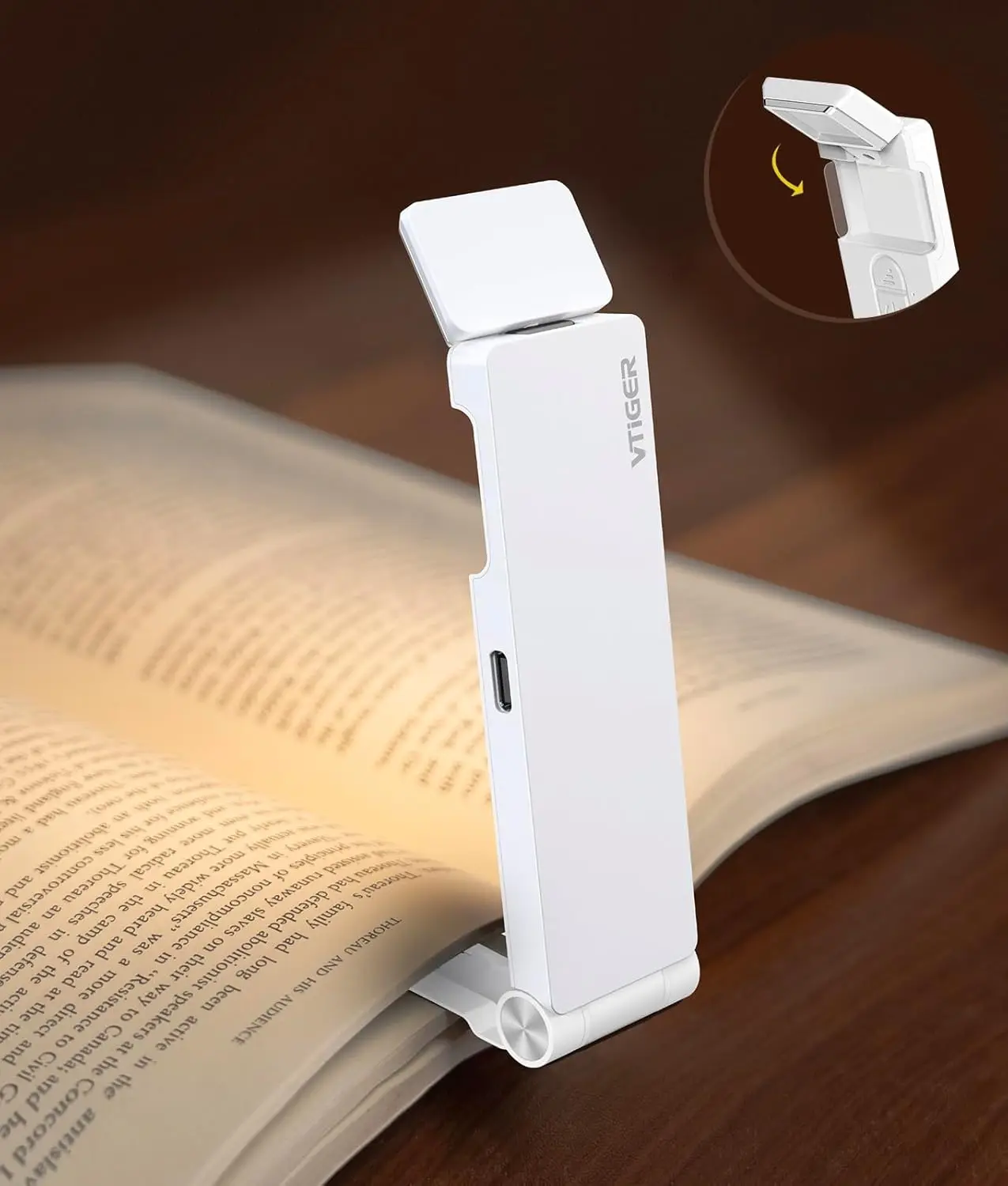 USB Rechargeable Book Light for Reading in Bed, Foldable Clip-on LED Booklight with 3 Amber Colors & 4 Brightness Levels, Long Lasting Portable Bookmark Lamp
USB Rechargeable Book Light for Reading in Bed, Foldable Clip-on LED Booklight with 3 Amber Colors & 4 Brightness Levels, Long Lasting Portable Bookmark Lamp