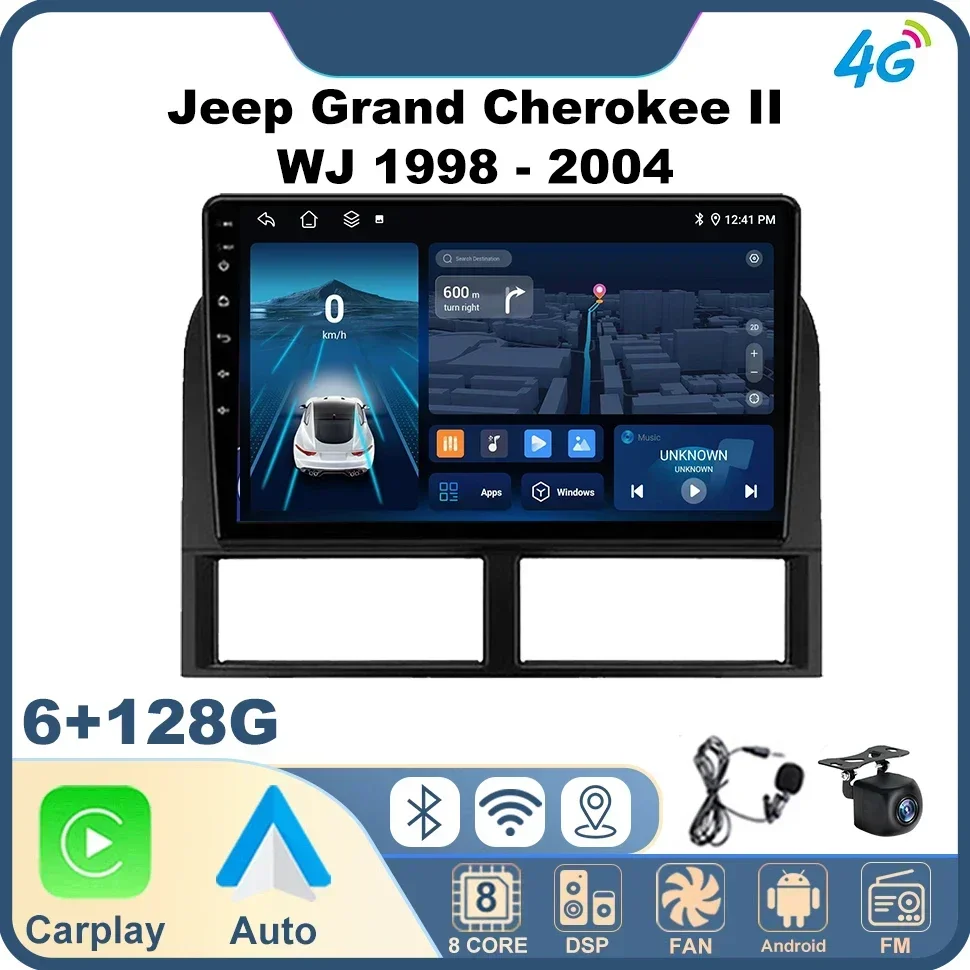 Wireless Carpaly Car Multimedia Player for Jeep Grand Cherokee II WJ 1998-2004 Navigation GPS 2Din Auto Stereo Head Unit BT 4G
Wireless Carpaly Car Multimedia Player for Jeep Grand Cherokee II WJ 1998-2004 Navigation GPS 2Din Auto Stereo Head Unit BT 4G