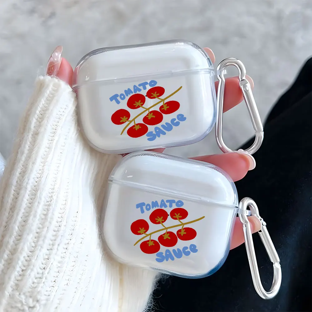 Cute Cherry Tomato Pattern Clear Earphone Case for AirPods 4/3/2/1 Earbuds Case For AirPods Pro 2/Pro 3/Pro TPU Protective Cover
Cute Cherry Tomato Pattern Clear Earphone Case for AirPods 4/3/2/1 Earbuds Case For AirPods Pro 2/Pro 3/Pro TPU Protective Cover