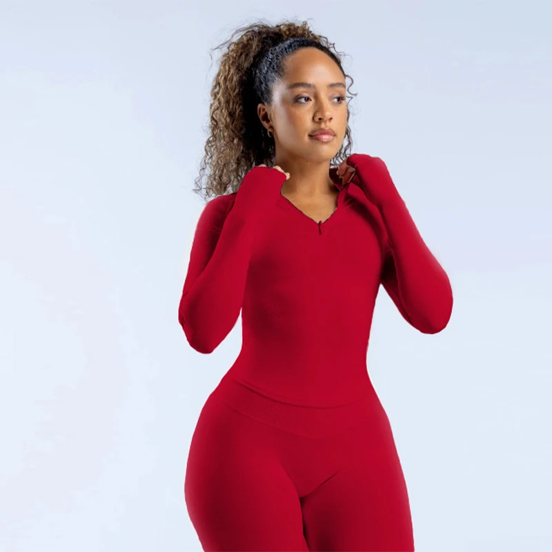 Women Long Sleeve Yoga Clothes Seamless Long Sleeve Half Zippy Gym Top Jacket Tight Yoga Top Fitness Workout Running Clothes Top
Women Long Sleeve Yoga Clothes Seamless Long Sleeve Half Zippy Gym Top Jacket Tight Yoga Top Fitness Workout Running Clothes Top