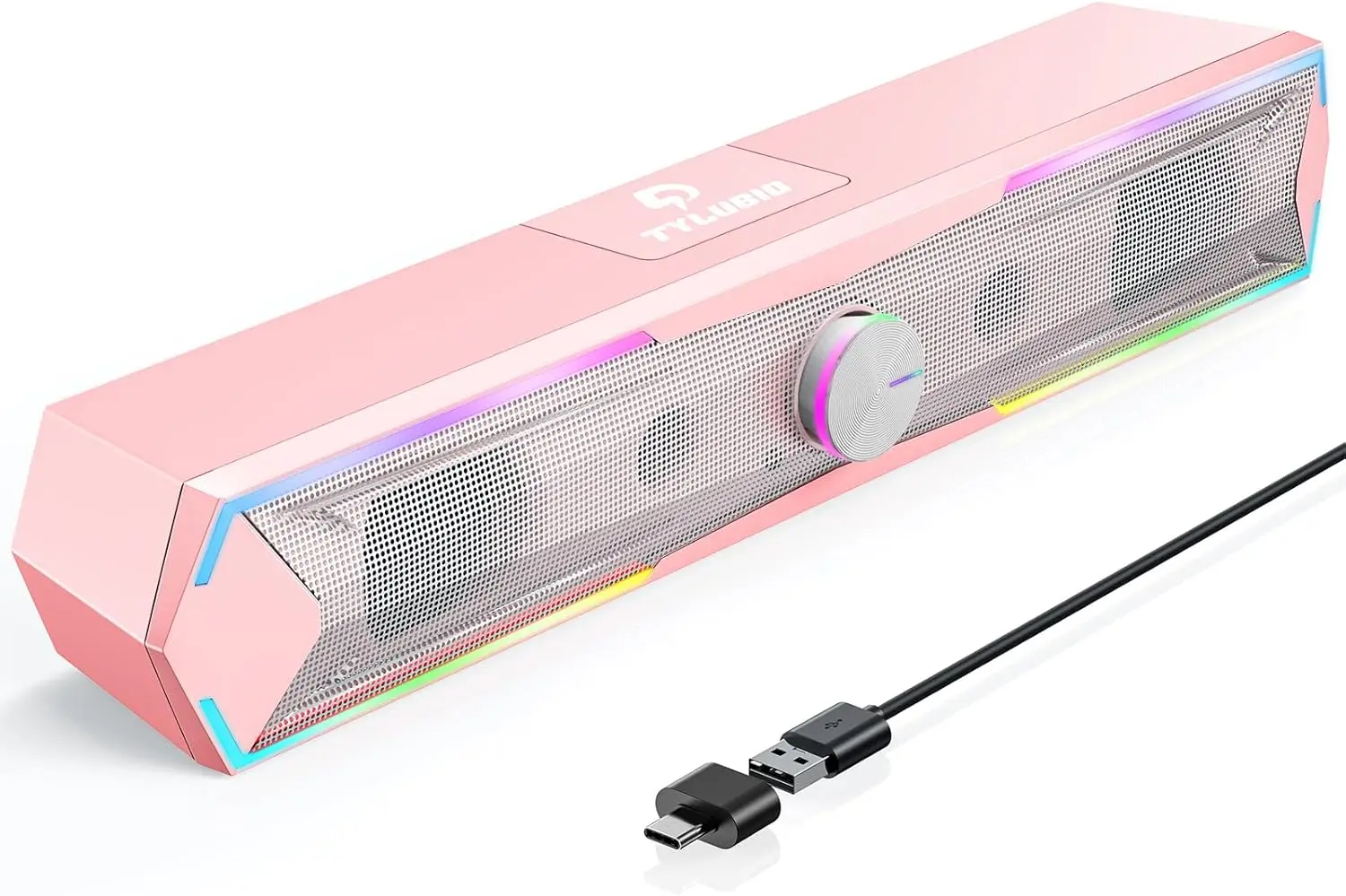 Розовые Bluetooth USB-колонки для компьютера с чистым звуком и LED-подсветкой для ПК, настольных компьютеров и ноутбуков
Розовые Bluetooth USB-колонки для компьютера с чистым звуком и LED-подсветкой для ПК, настольных компьютеров и ноутбуков