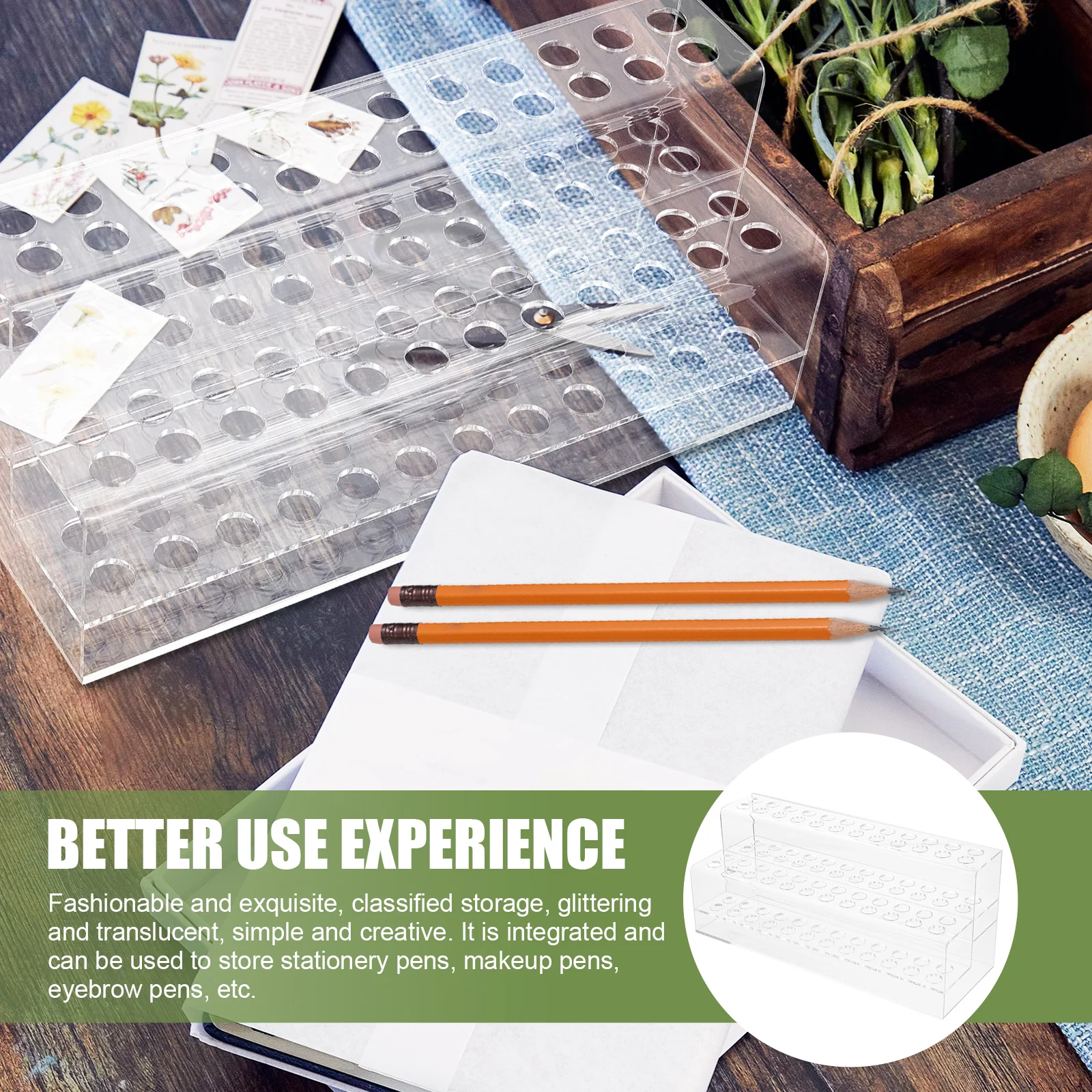 Pencil Holder Storage Display Stand Work Desk for Stationery Acrylic Stationary Organizer
Pencil Holder Storage Display Stand Work Desk for Stationery Acrylic Stationary Organizer