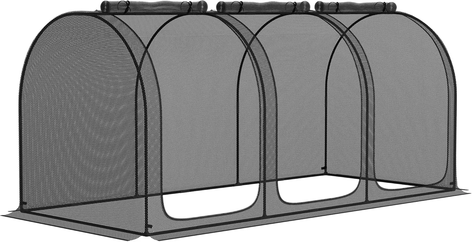 9x4ft Plant Protection Cage with 3 Zippered Doors, Steel Frame, Ground Stakes, Storage Bag
9x4ft Plant Protection Cage with 3 Zippered Doors, Steel Frame, Ground Stakes, Storage Bag