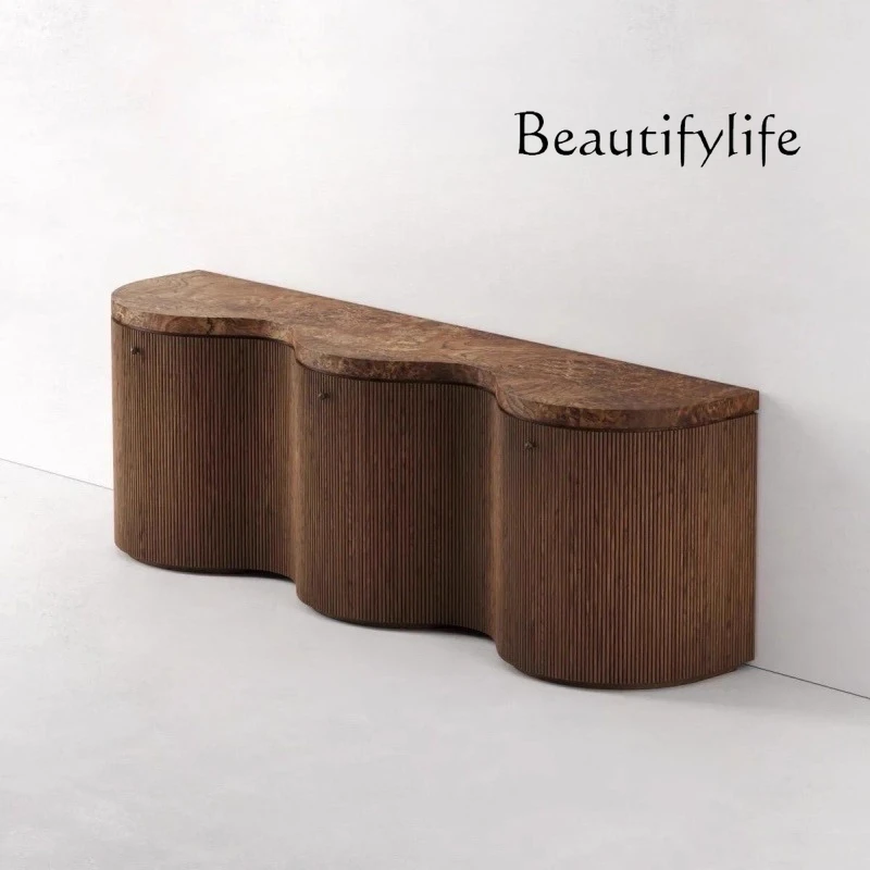 French retro designer high art wave curved dining side cabinet Nordic medieval entrance special-shaped TV cabinet
French retro designer high art wave curved dining side cabinet Nordic medieval entrance special-shaped TV cabinet