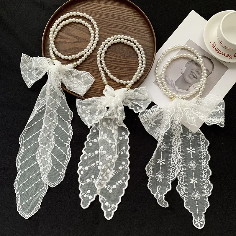 Women Retro Pearl Lace Long Scarf Multi-use Decor Neckband Hair Wrap Waist Strap All Season Matching Accessories
Women Retro Pearl Lace Long Scarf Multi-use Decor Neckband Hair Wrap Waist Strap All Season Matching Accessories
