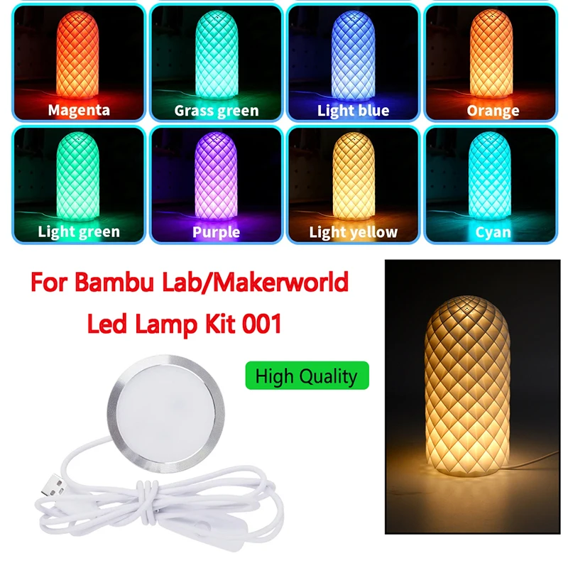 16 Colors LED Lamp Kit 001 Hardware For Bambu Lab Multi Colour Adjustable Led Light Kit DIY 3D Printing Model Without Lamp Shell
16 Colors LED Lamp Kit 001 Hardware For Bambu Lab Multi Colour Adjustable Led Light Kit DIY 3D Printing Model Without Lamp Shell
