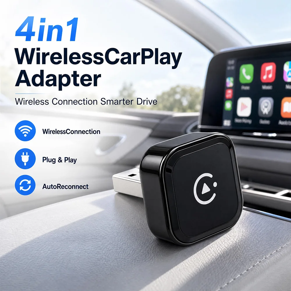 2026 4-in-1 Carplay Mirror Projection Wireless in Car Connectivity Intelligent Reverse Control Carplay Box For Apple and Android
2026 4-in-1 Carplay Mirror Projection Wireless in Car Connectivity Intelligent Reverse Control Carplay Box For Apple and Android