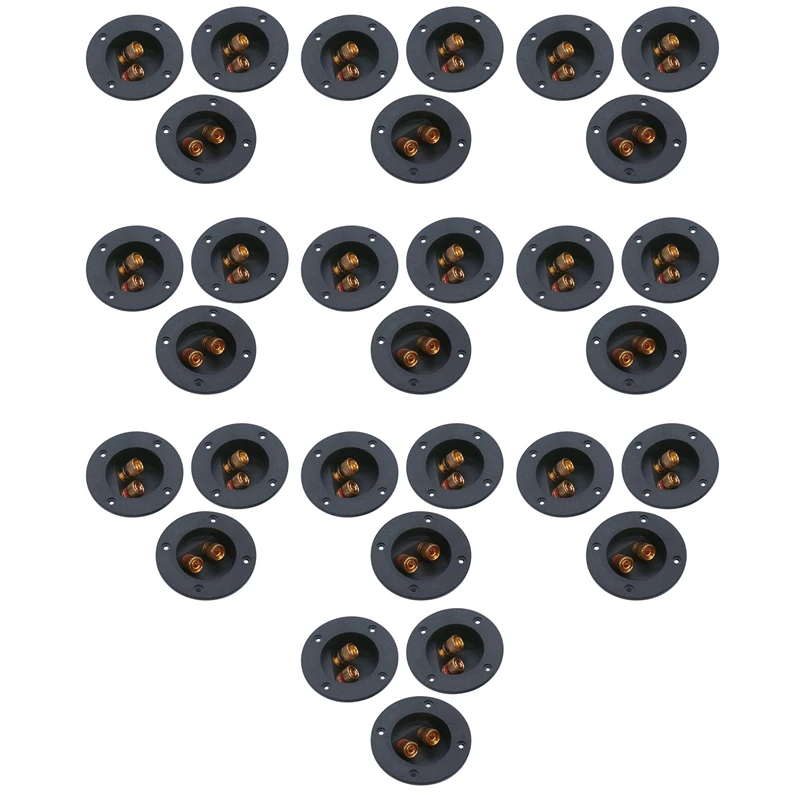 30 Pcs DIY Home Car Stereo 2-Way Speaker Box Terminal Binding Post Round Spring Cup Connectors Subwoofer Plugs (Black)
30 Pcs DIY Home Car Stereo 2-Way Speaker Box Terminal Binding Post Round Spring Cup Connectors Subwoofer Plugs (Black)