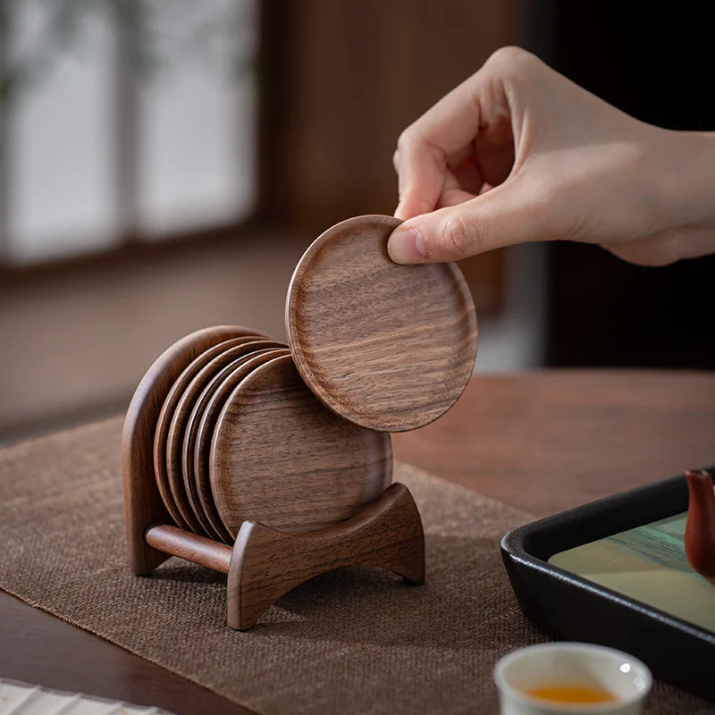 Walnut Wood Creative Tea Coaster Set for Home Tea Ceremony Coffee Heat Insulation Wooden Cup Mat
Walnut Wood Creative Tea Coaster Set for Home Tea Ceremony Coffee Heat Insulation Wooden Cup Mat