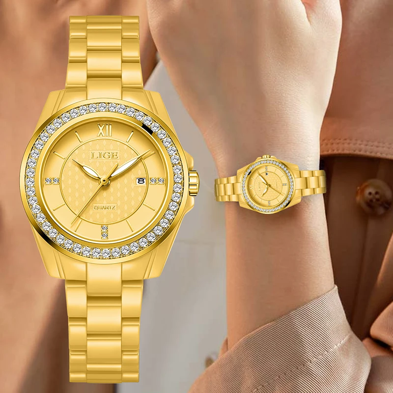 LIGE новые модельные золотые часы с бриллиантами для женщин, простые модные керамические женские часы-браслет, водостойкий светящийся кварцевый хронограф
LIGE новые модельные золотые часы с бриллиантами для женщин, простые модные керамические женские часы-браслет, водостойкий светящийся кварцевый хронограф