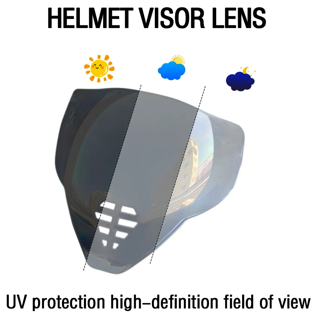 For ICON Wing IC-06 Motorcycle Helmet Photochromic Anti-UV PC Wing-Shaped Smoke Dark Replacement Visor 
For ICON Wing IC-06 Motorcycle Helmet Photochromic Anti-UV PC Wing-Shaped Smoke Dark Replacement Visor